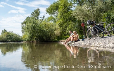 Pause an der Lippe © Römer-Lippe-Route Dennis Stratmann